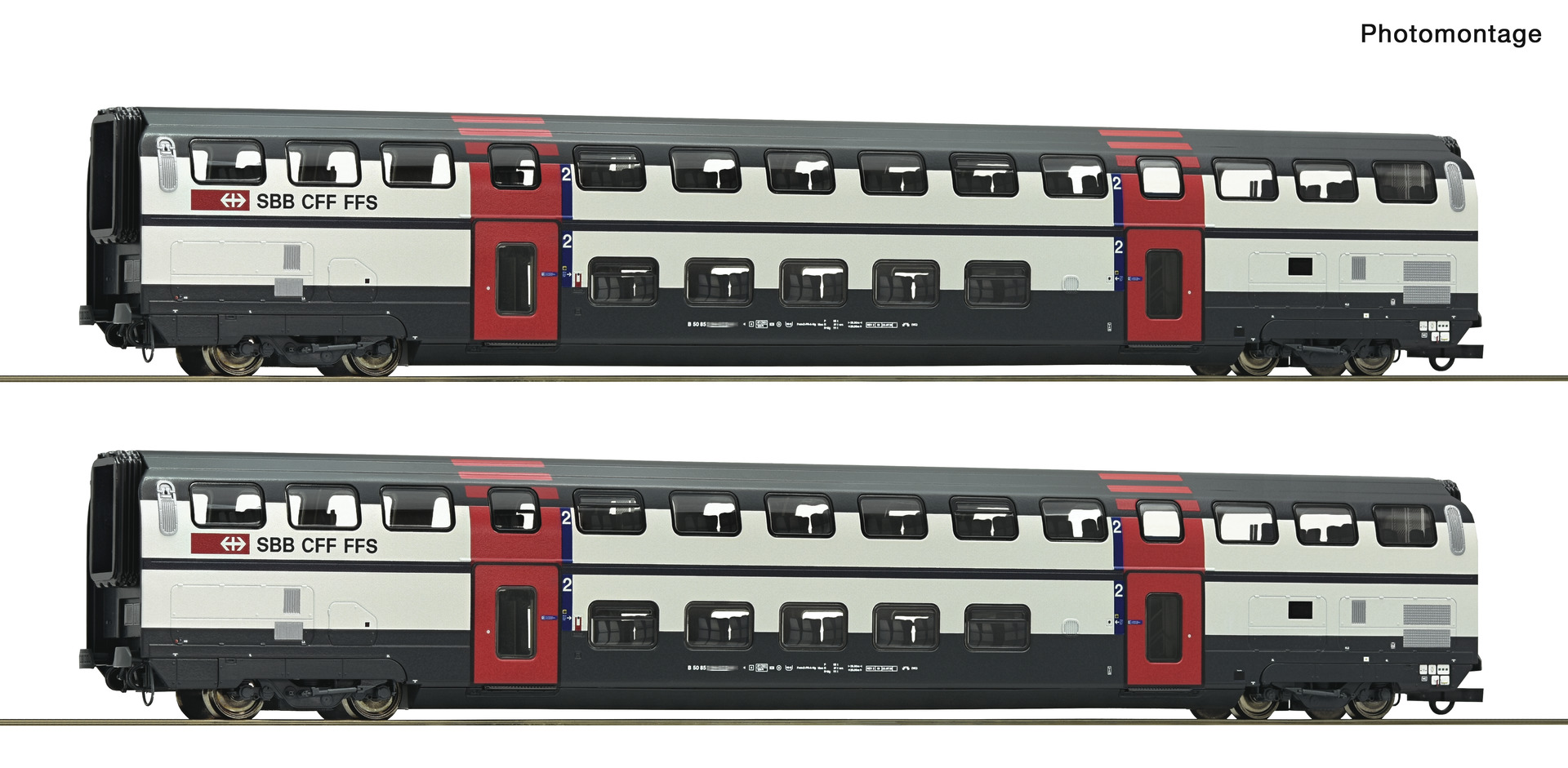 SBB IC2000 Type B 2nd Class Double-deck 2 x Car Set