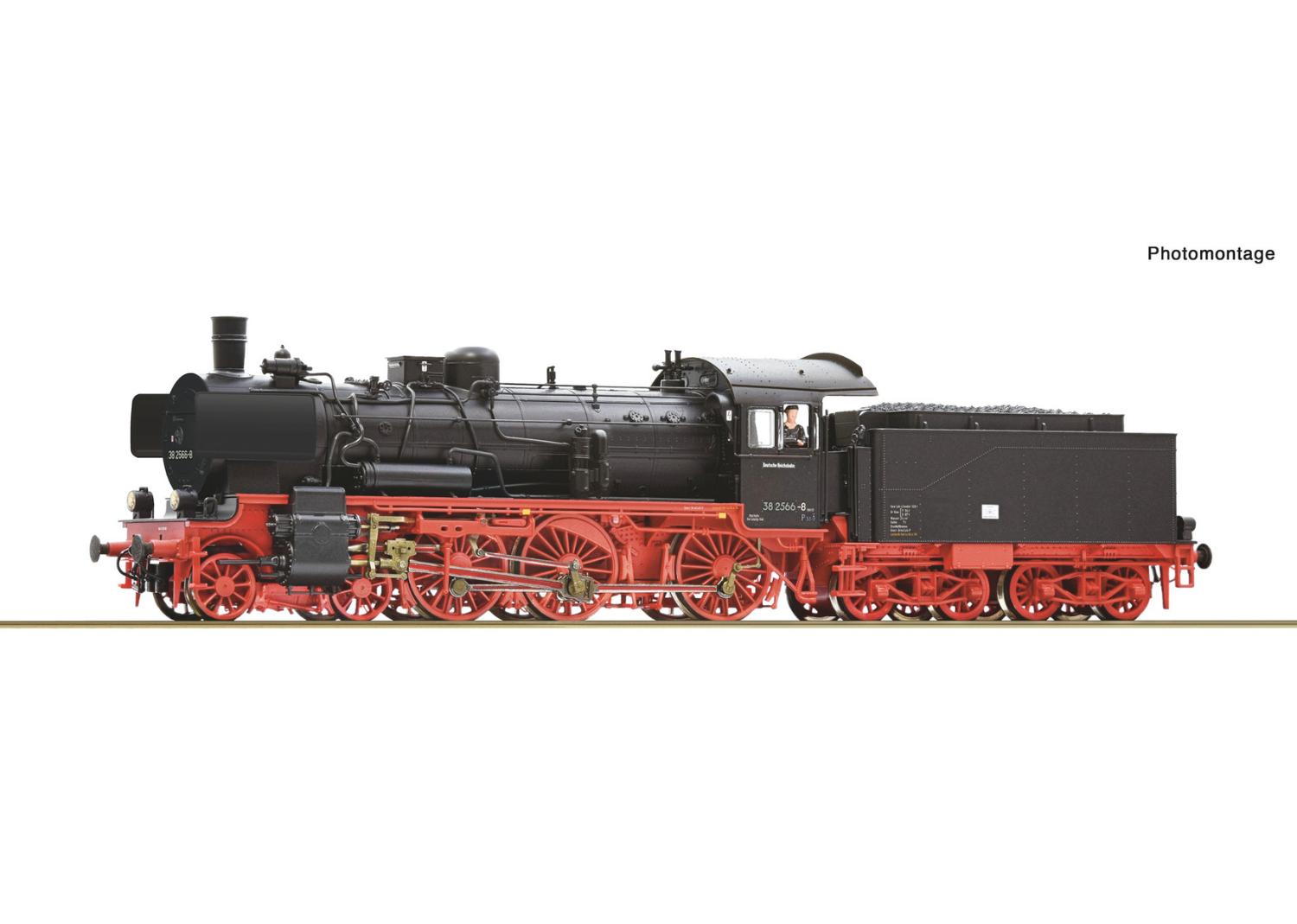 ROCO 7120045 DR Steam Locomotive 38 2566-8