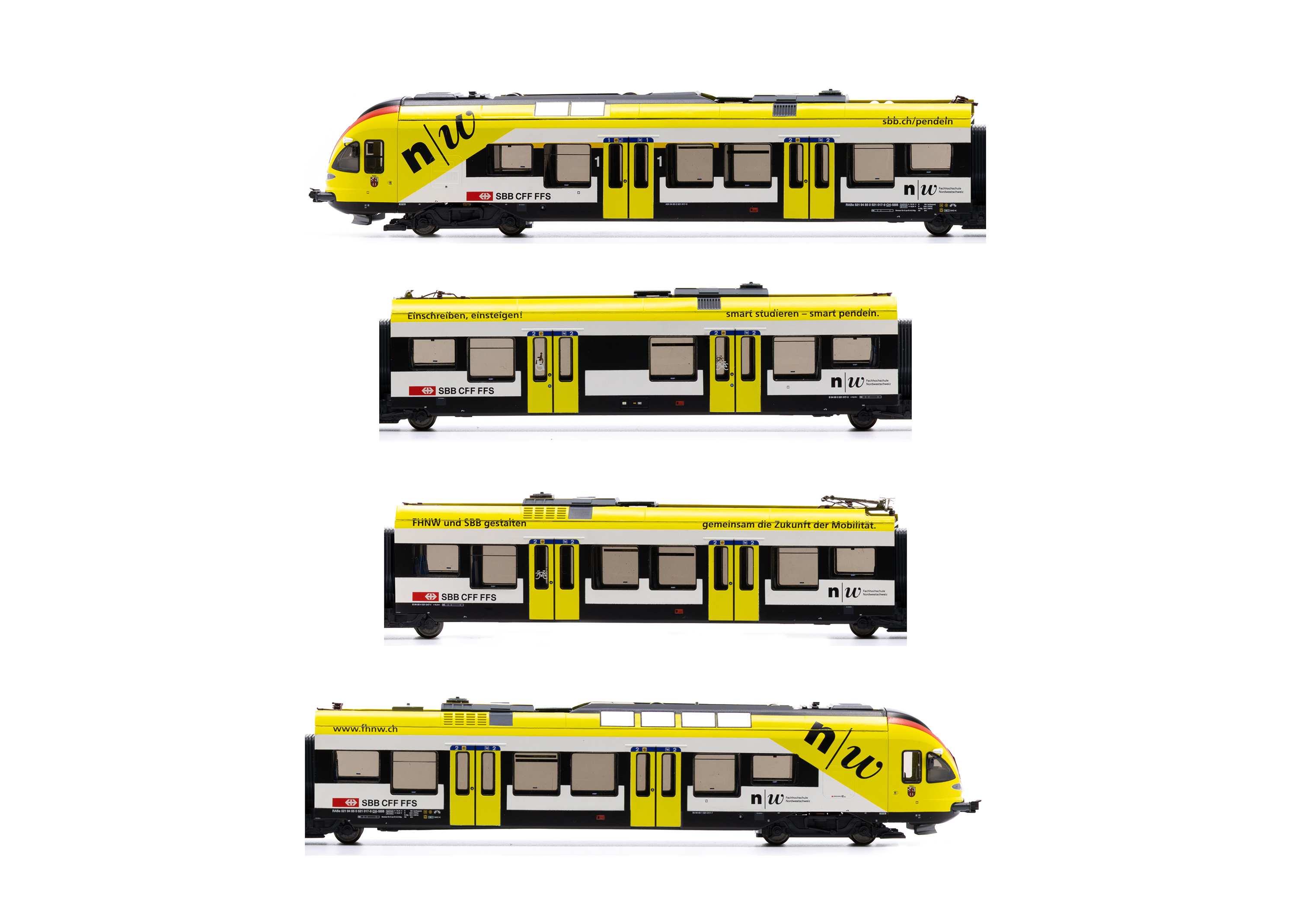 SBB FLIRT RABe 521 017 FHNW “Muttenz” - DC / 2-Rail