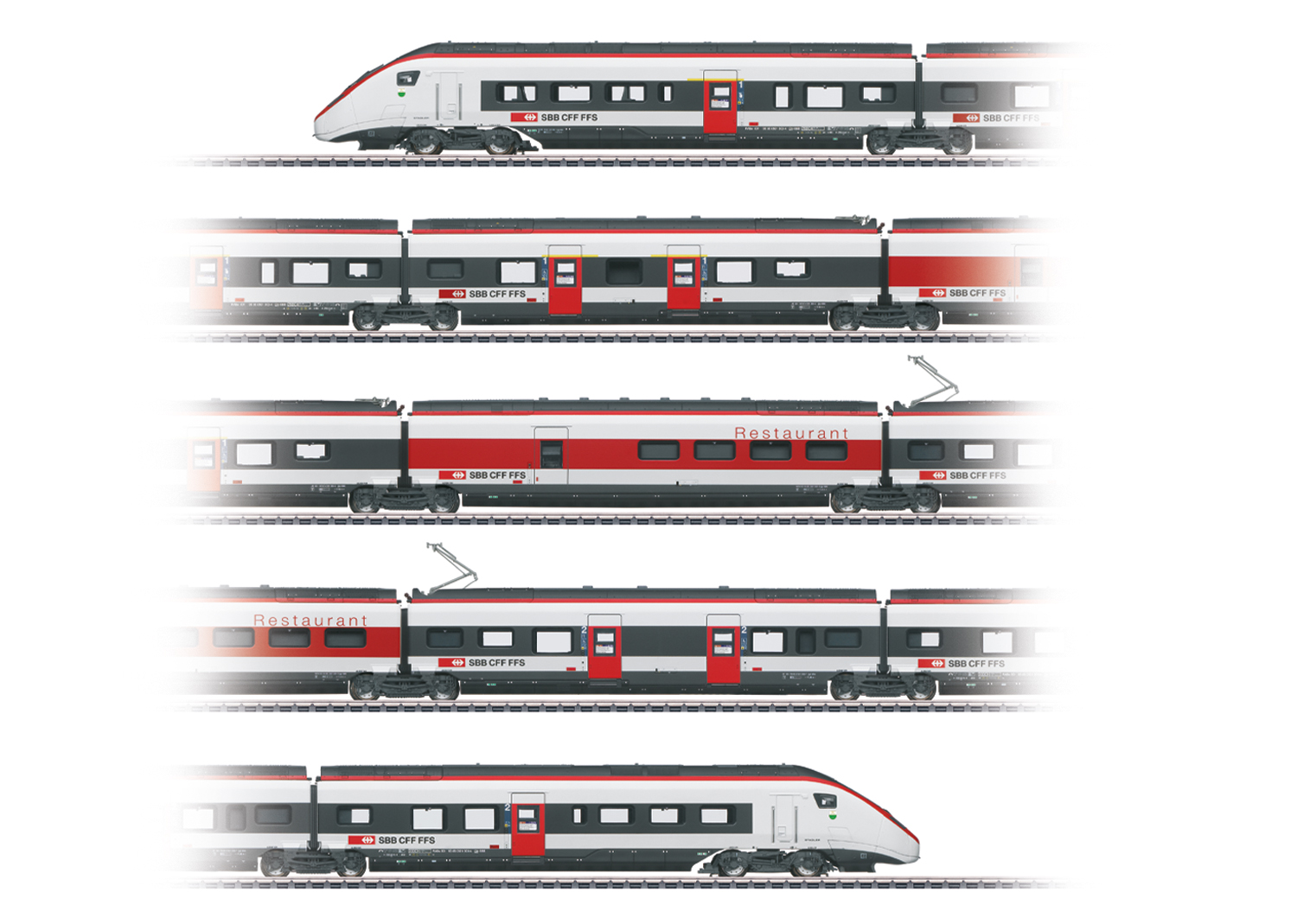 Marklin 39812 Class RABe 501 Giruno High-Speed Rail Car Train