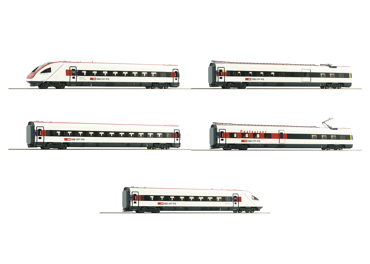 SBB ICN RABDe 500 5-Piece EMU Train Set – AC / 3-Rail
