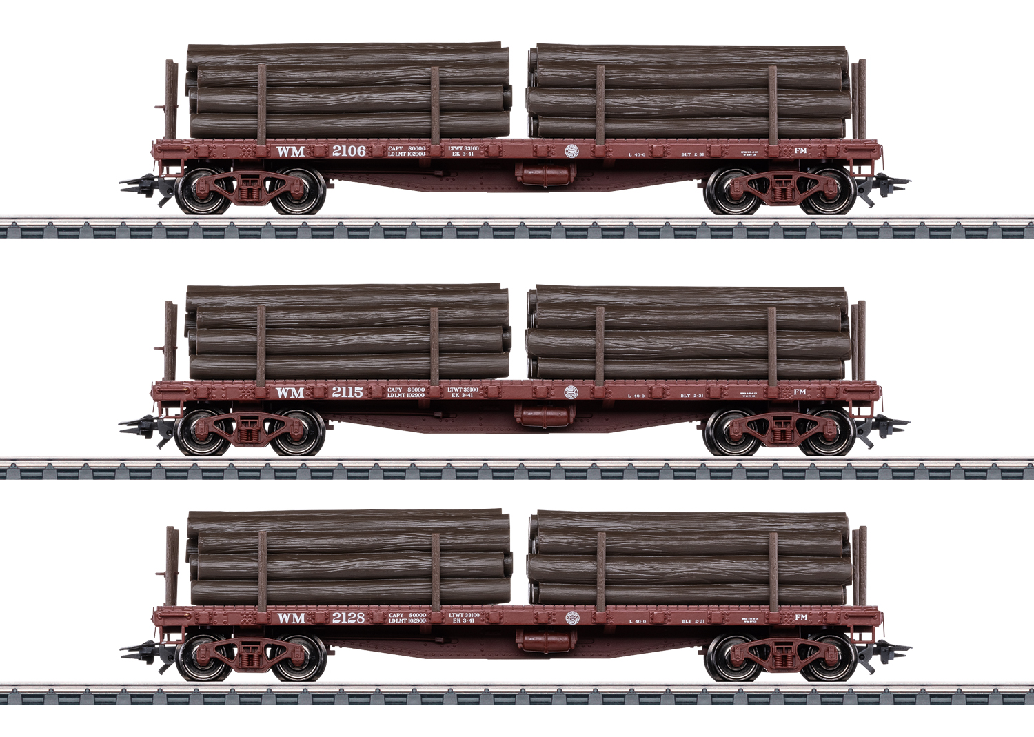 Marklin 45600 Flat Car Set for Shay Steam Locomotive