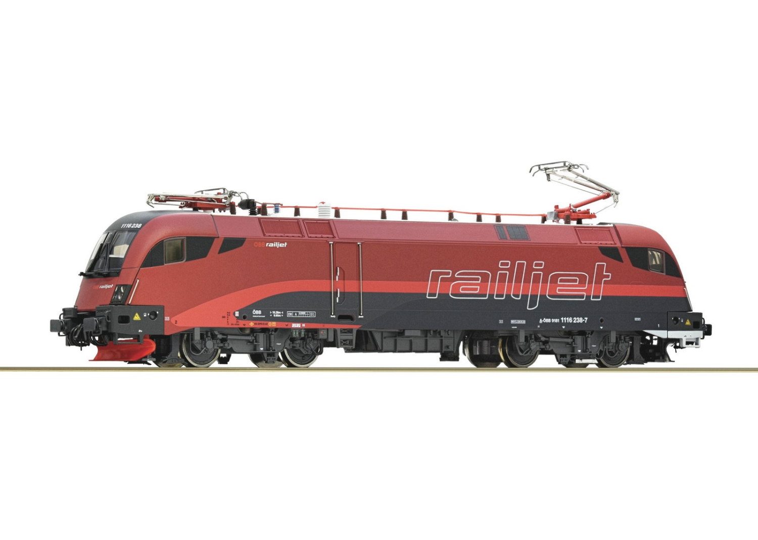 ROCO 7510208 ÖBB 1116 238-7 Railjet DC / 2-Rail Electric Locomotive