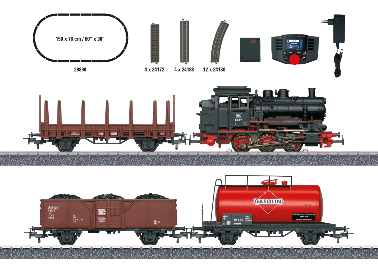 Marklin 29890 Freight Train with a Class 89.0 Digital Starter Set
