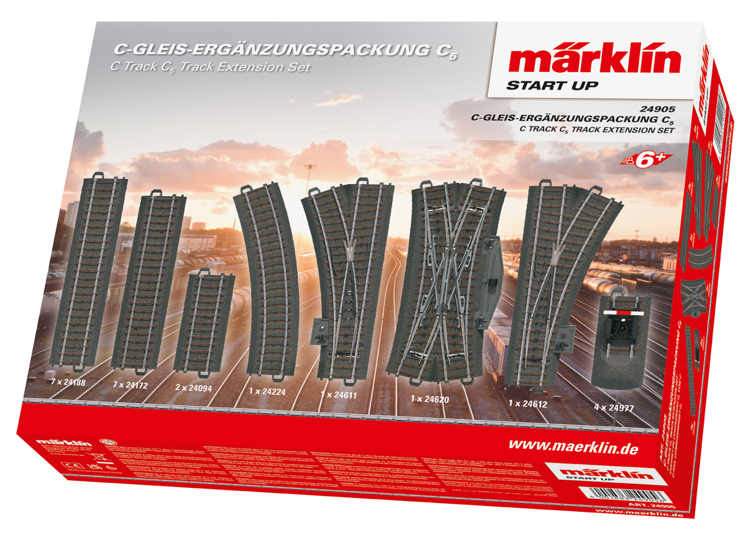 Marklin 24905 C5 C Track Extension Set