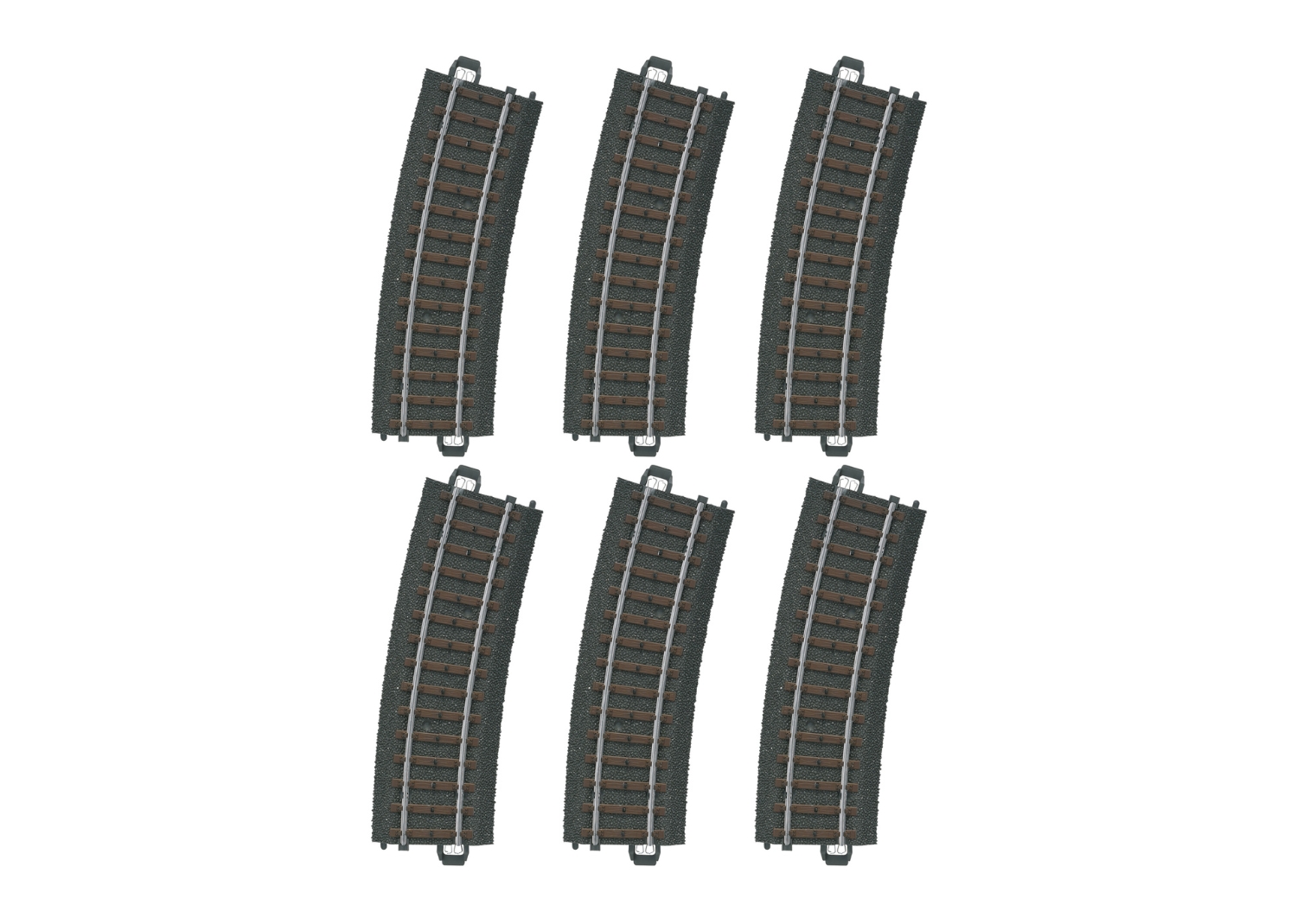 Marklin 24215 C Track Curved Radius R2 = 437.5 mm / 17-1/4" / 15° - V2