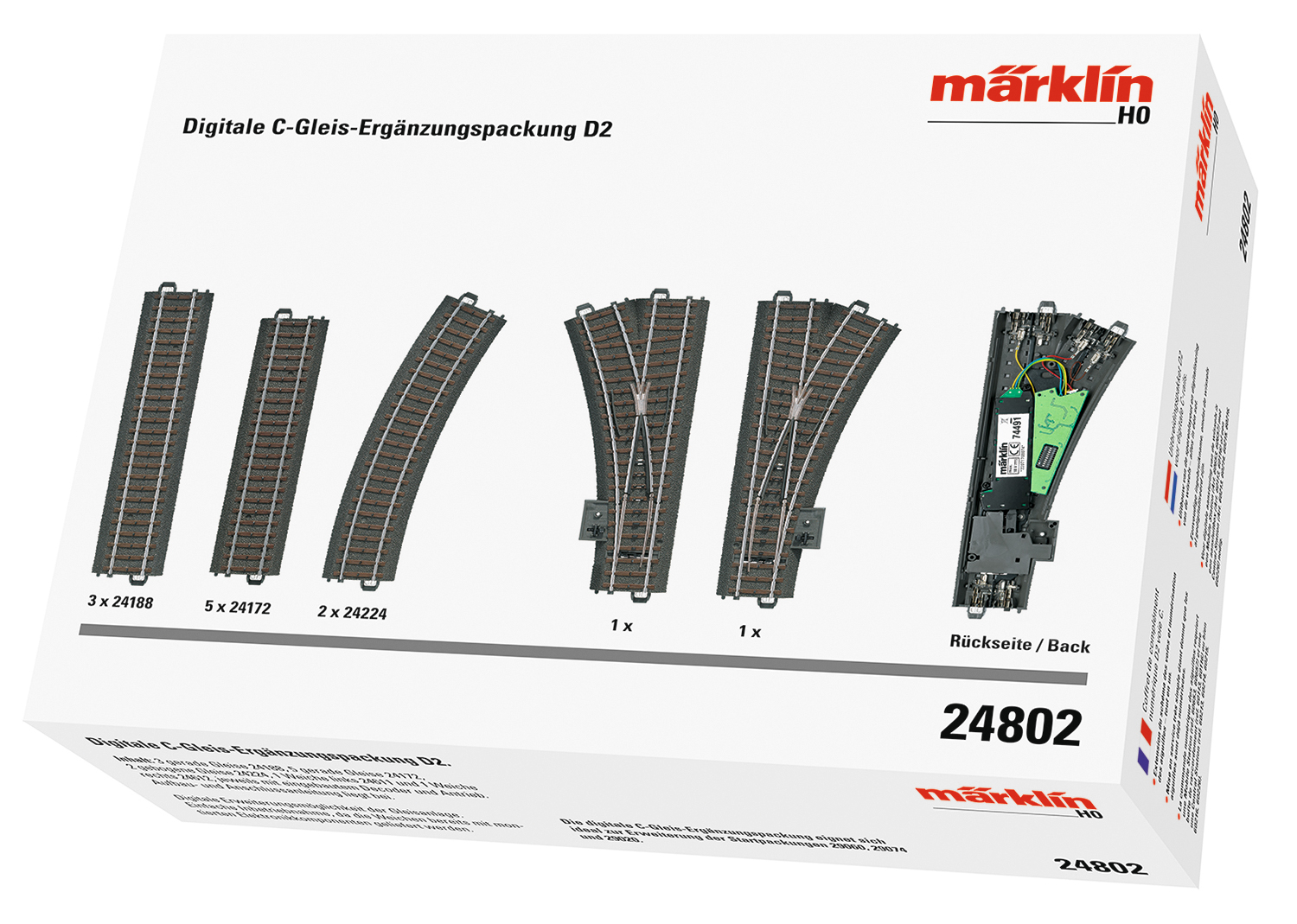 Marklin 24802 Digital C Track D2 Extension Set