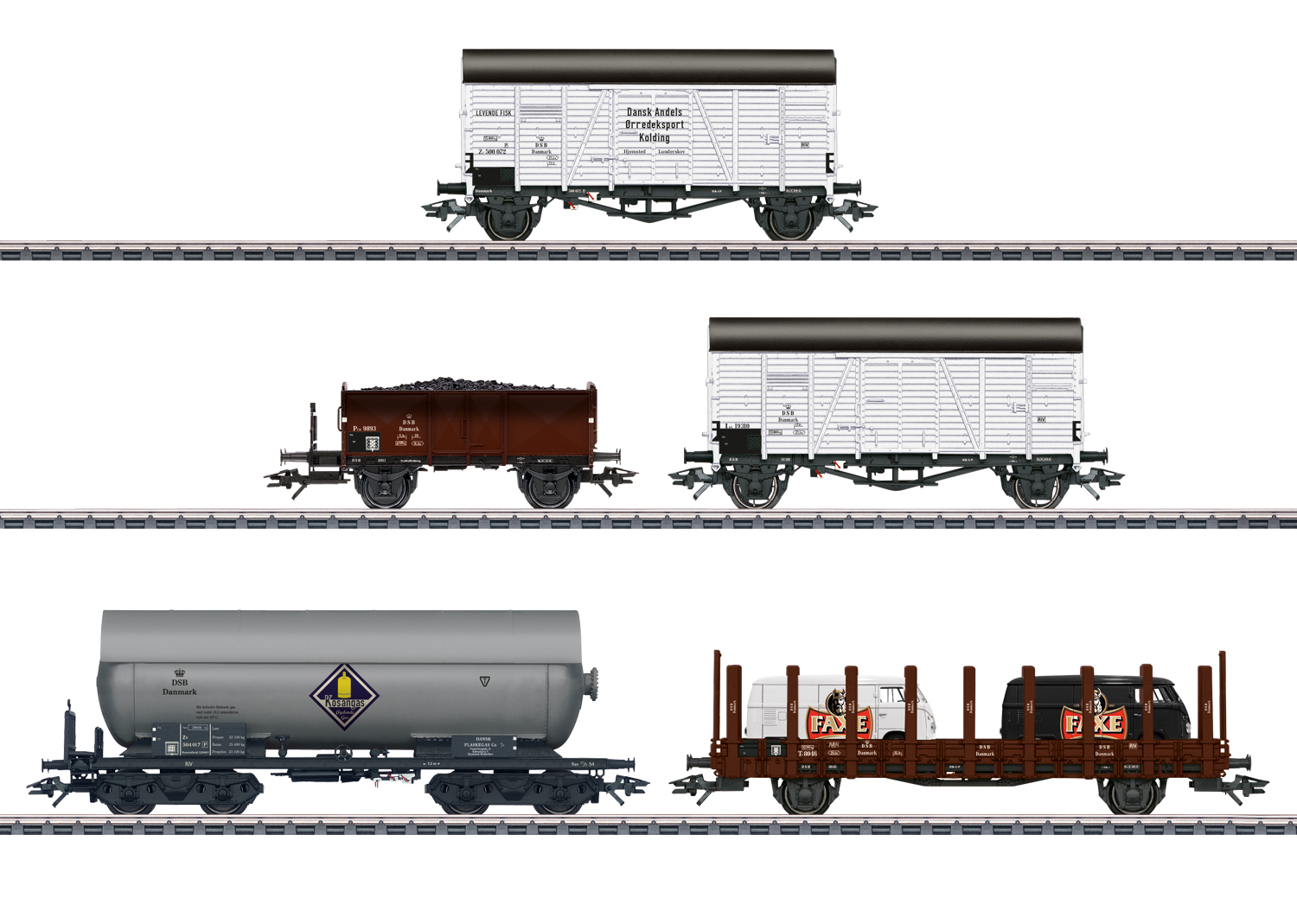 Marklin 48834 DSB Freight Car Set
