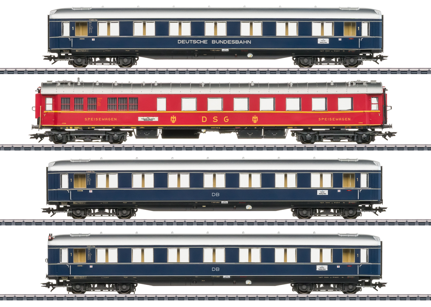 Marklin 43233 F 41 Senator Express Train 4-Car Passenger Car Set