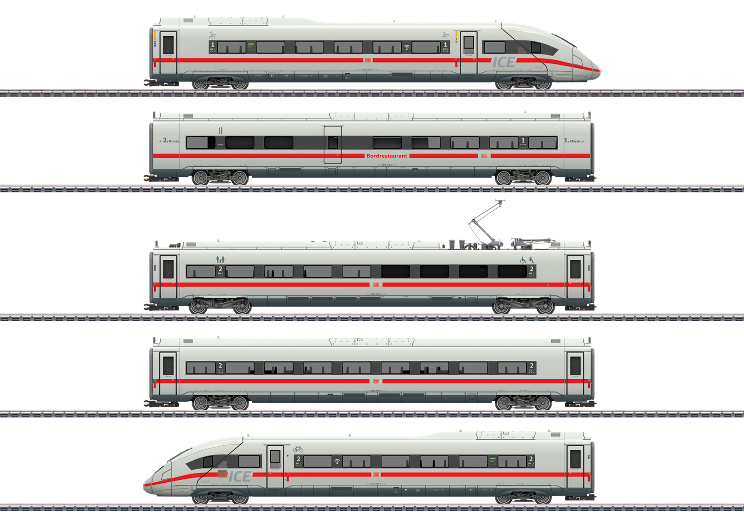 Marklin 39718 ICE 4 Class 412/812 Powered Railcar Train