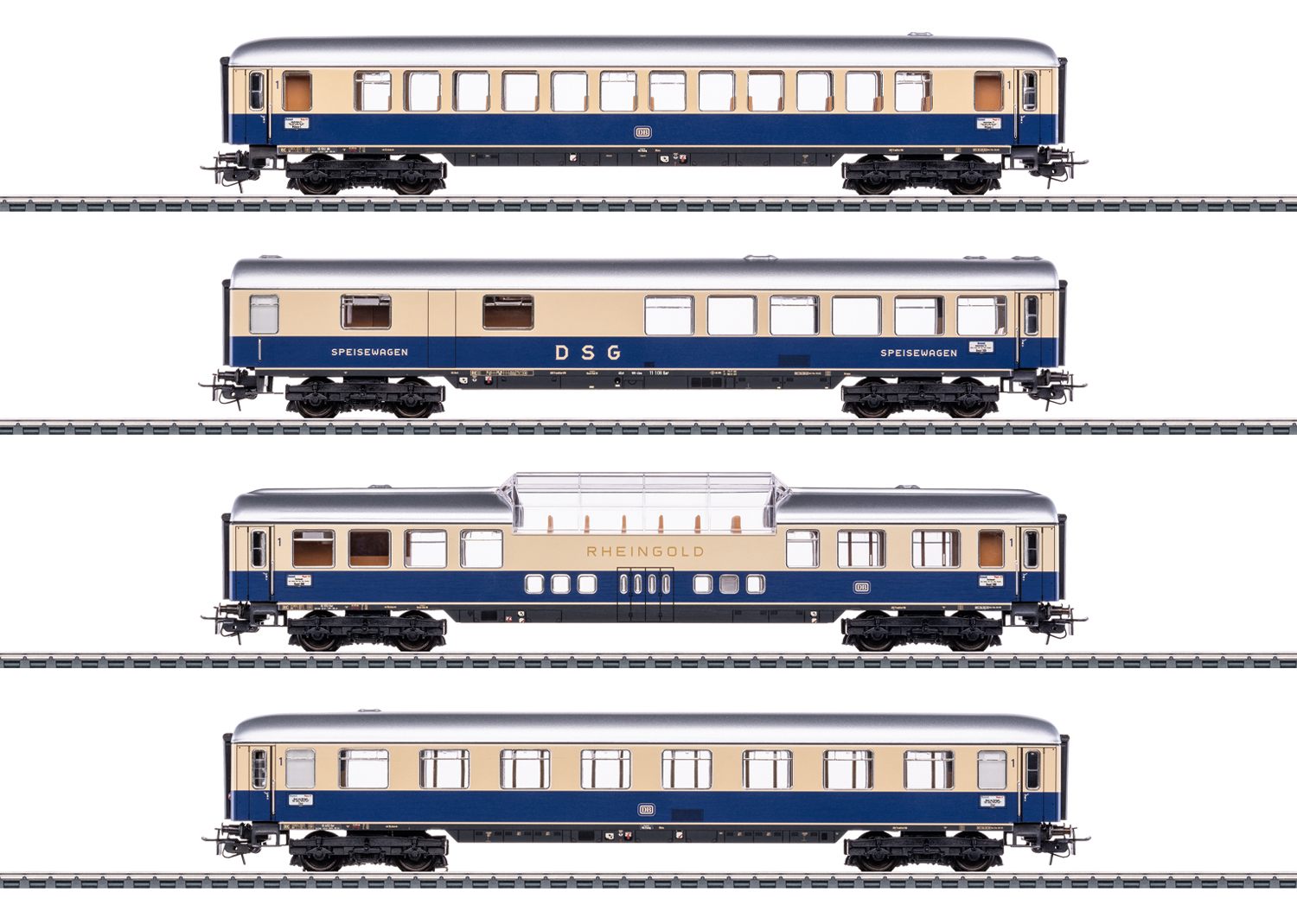 Marklin 40852 TEE Rheingold Tin-Plate Car Set - V3