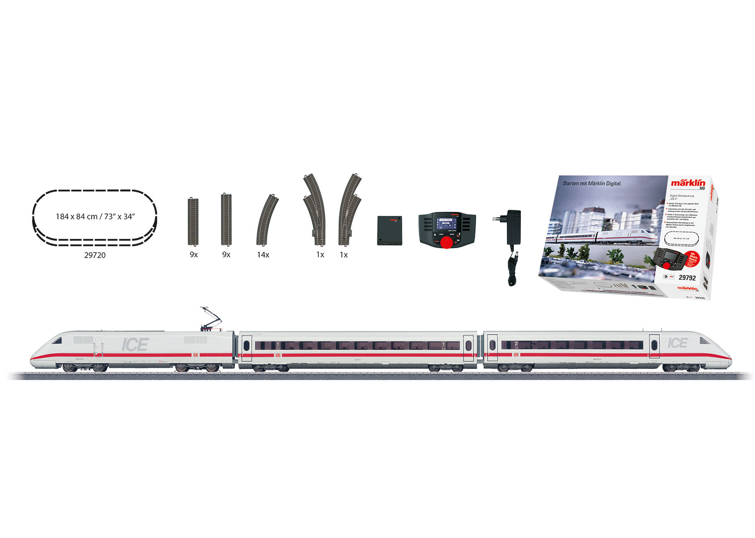 Marklin 29792 ICE 2 Digital Starter Set.