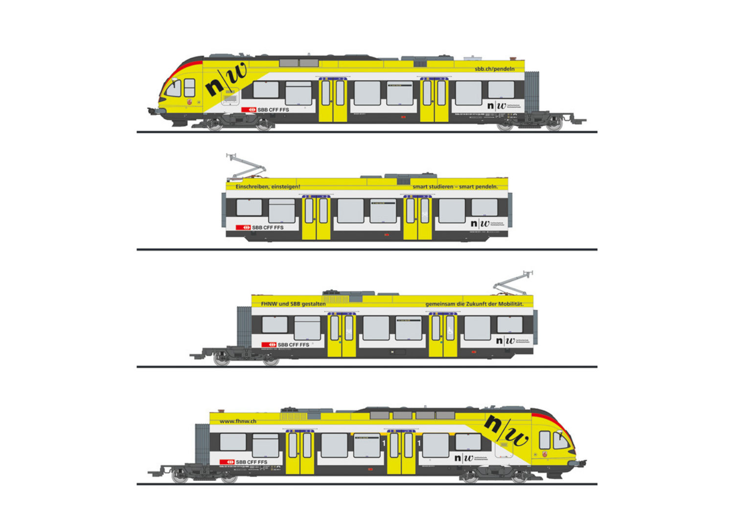 Liliput L133868 SBB FLIRT RABe 521 017 FHNW “Muttenz” AC / 3-Rail - V2