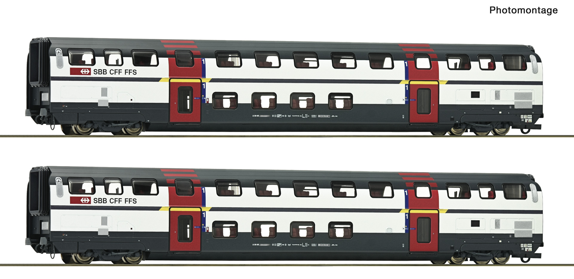 SBB IC2000 Type B 2nd Class Double-deck 2 x Car Set