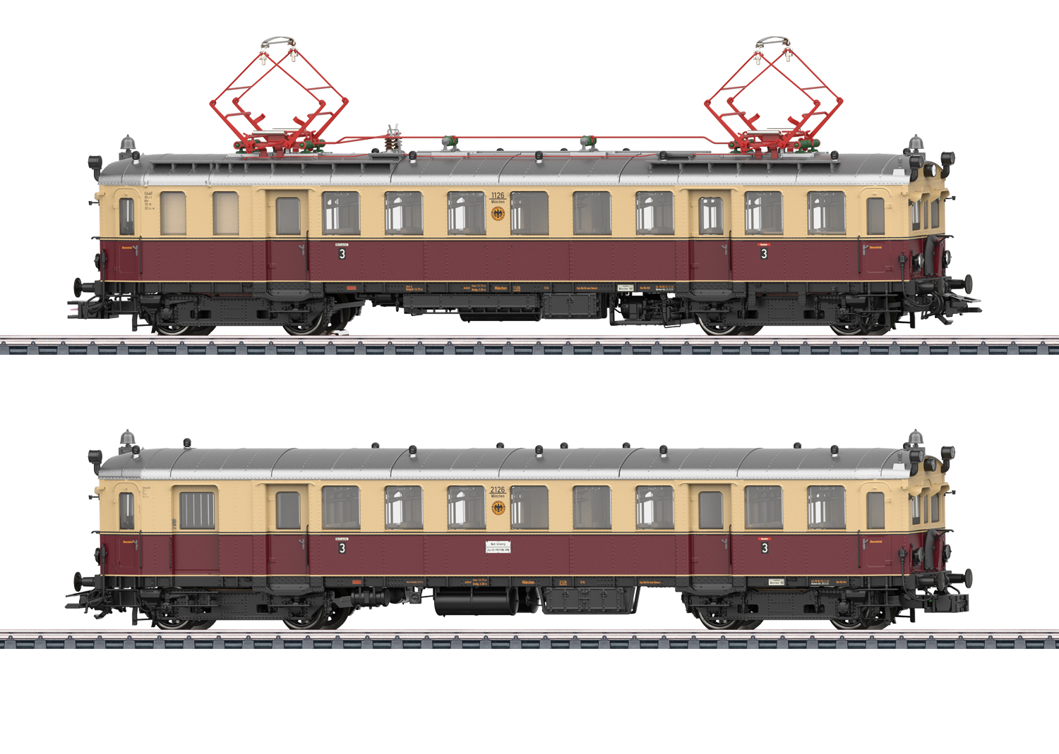 Marklin 39852 Class elT Rail Car 1126 with class elS control car 2126 - V3
